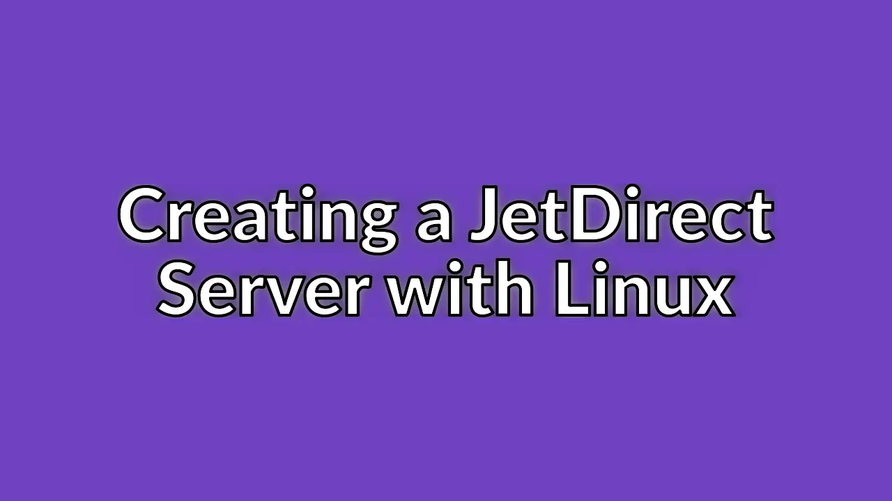Using the NSLU2 as a JetDirect print server