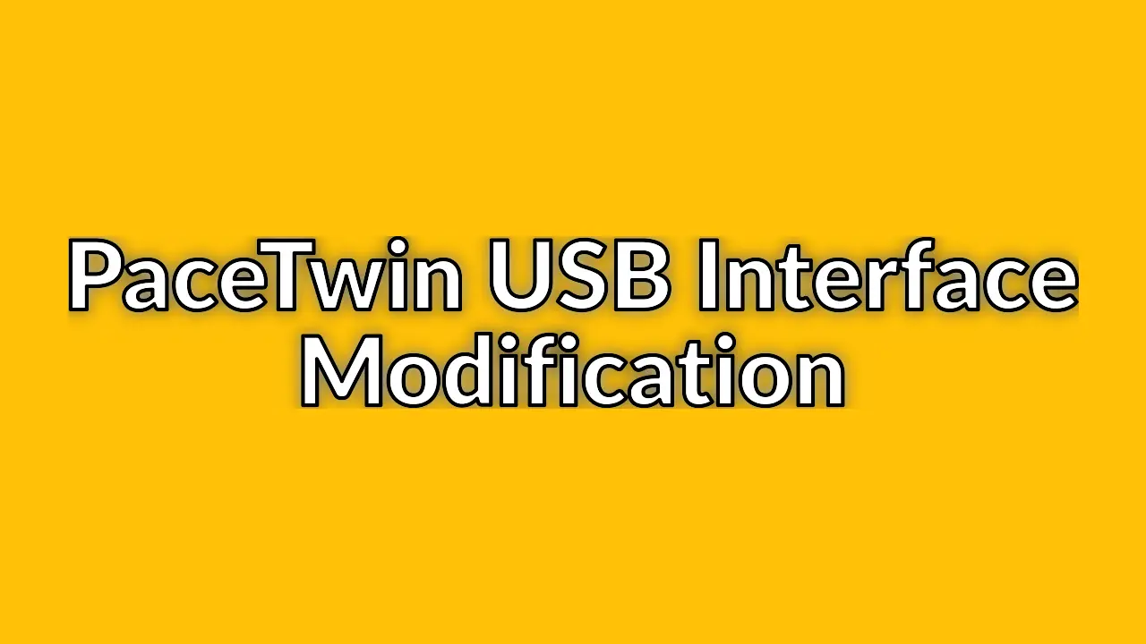 USB interface modification for the PaceTwin PVR